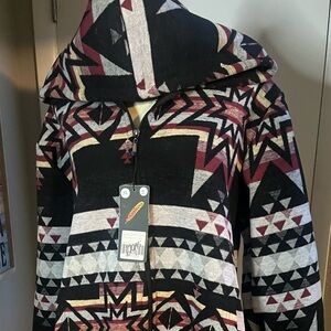 Western fleece hoodie unisex by Nativo nwt in black